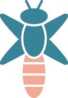 Dragonfly Glyph Two Color Icon vector