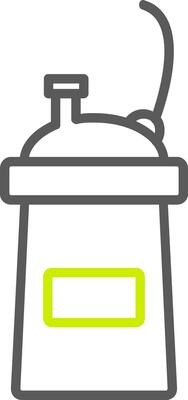 Protein Shake Line Two Color Icon