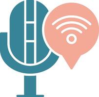 Connection Glyph Two Color Icon vector