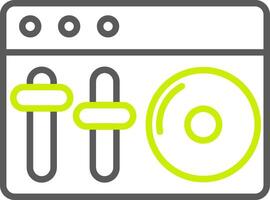 Dj Mixer Line Two Color Icon vector