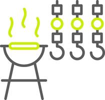 Bbq Line Two Color Icon vector