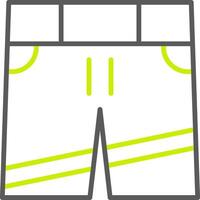 Shorts Line Two Color Icon vector