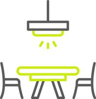 Dinner Table Line Two Color Icon vector