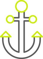 Anchor Line Two Color Icon vector