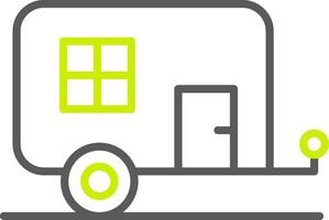 Caravan Line Two Color Icon vector