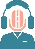 Recording Glyph Two Color Icon vector