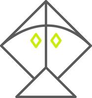 Kite Line Two Color Icon vector