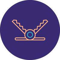 Trap Line Two Color Circle Icon vector