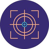 Scope Line Two Color Circle Icon vector