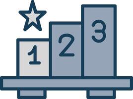 Leaderboard Line Filled Grey Icon vector