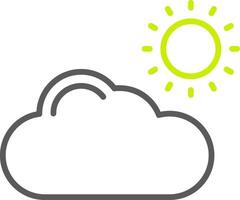 Cloud Line Two Color Icon vector