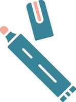 Pen Glyph Two Color Icon vector