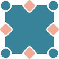 Nodes Glyph Two Color Icon vector