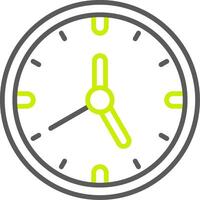 Clock Line Two Color Icon vector