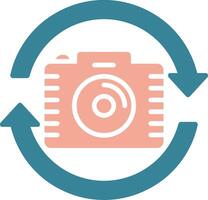 Switch Camera Glyph Two Color Icon vector