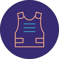 Armour Line Two Color Circle Icon vector