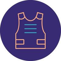 Armour Line Two Color Circle Icon vector