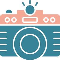 Photo Glyph Two Color Icon vector