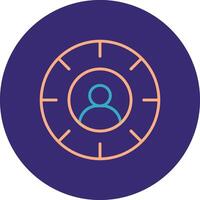 Hunting Line Two Color Circle Icon vector