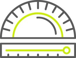 Protractor Line Two Color Icon vector