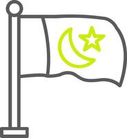Flag Line Two Color Icon vector