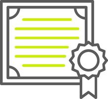 Diploma Line Two Color Icon vector