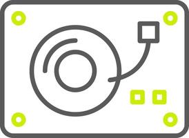 Turntable Line Two Color Icon vector