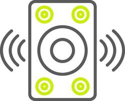 Speaker Line Two Color Icon vector