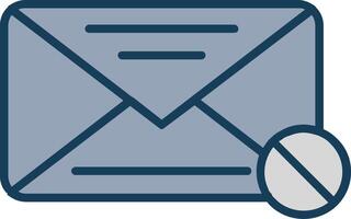 Spam Line Filled Grey Icon vector