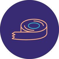Tape Line Two Color Circle Icon vector