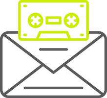 Voice Mail Line Two Color Icon vector
