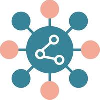 Share Glyph Two Color Icon vector