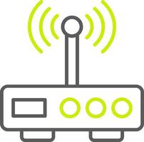 Modem Line Two Color Icon vector