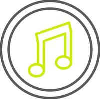 Music Line Two Color Icon vector