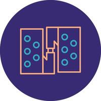 Hinge Line Two Color Circle Icon vector