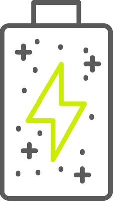 Battery Line Two Color Icon