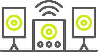 Audio System Line Two Color Icon vector