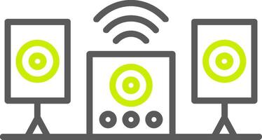 Audio System Line Two Color Icon vector