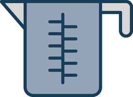 Measuring Jug Line Filled Grey Icon vector