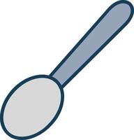 Spoon Line Filled Grey Icon vector