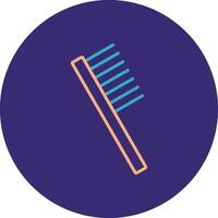 Comb Line Two Color Circle Icon vector