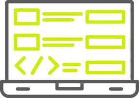 Coding Line Two Color Icon vector