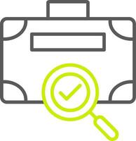 Suitcase Line Two Color Icon vector