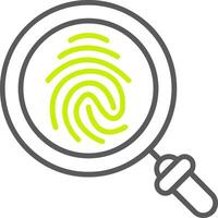 Finger Print Line Two Color Icon vector