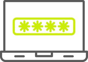 Password Line Two Color Icon vector