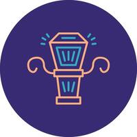 Street Light Line Two Color Circle Icon vector