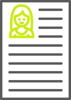 CV Line Two Color Icon vector