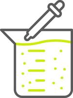 Beaker Line Two Color Icon vector