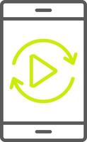 Sync Line Two Color Icon vector