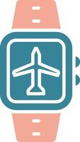 Airplane Mode Glyph Two Color Icon vector